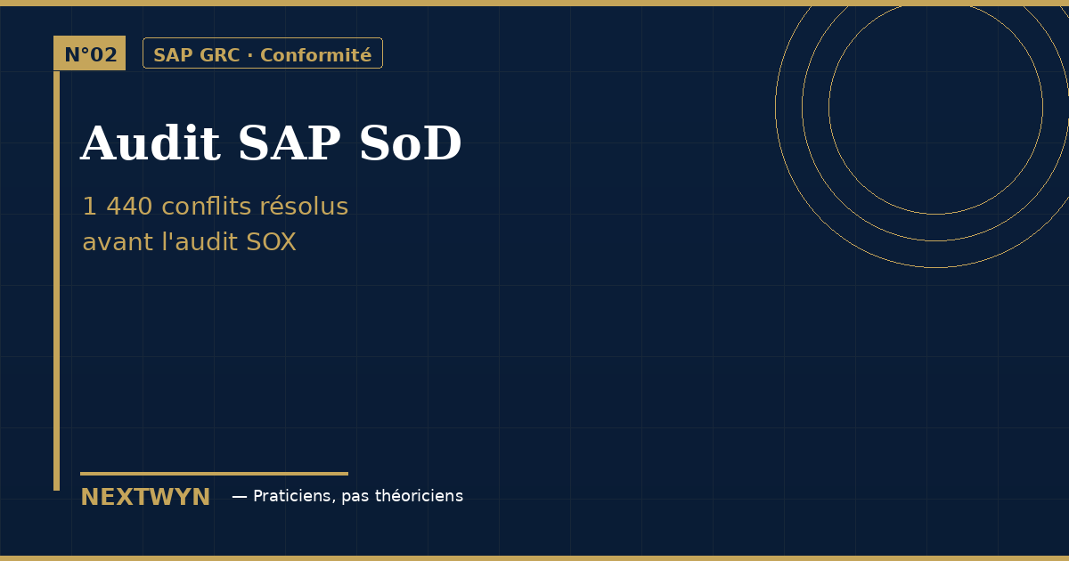 Audit SAP SoD — comment résoudre 1 440 conflits avant l’audit SOX.