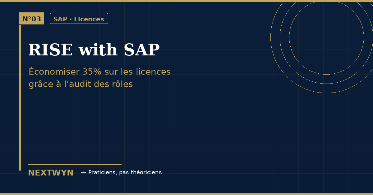 optimisation licences SAP RISE