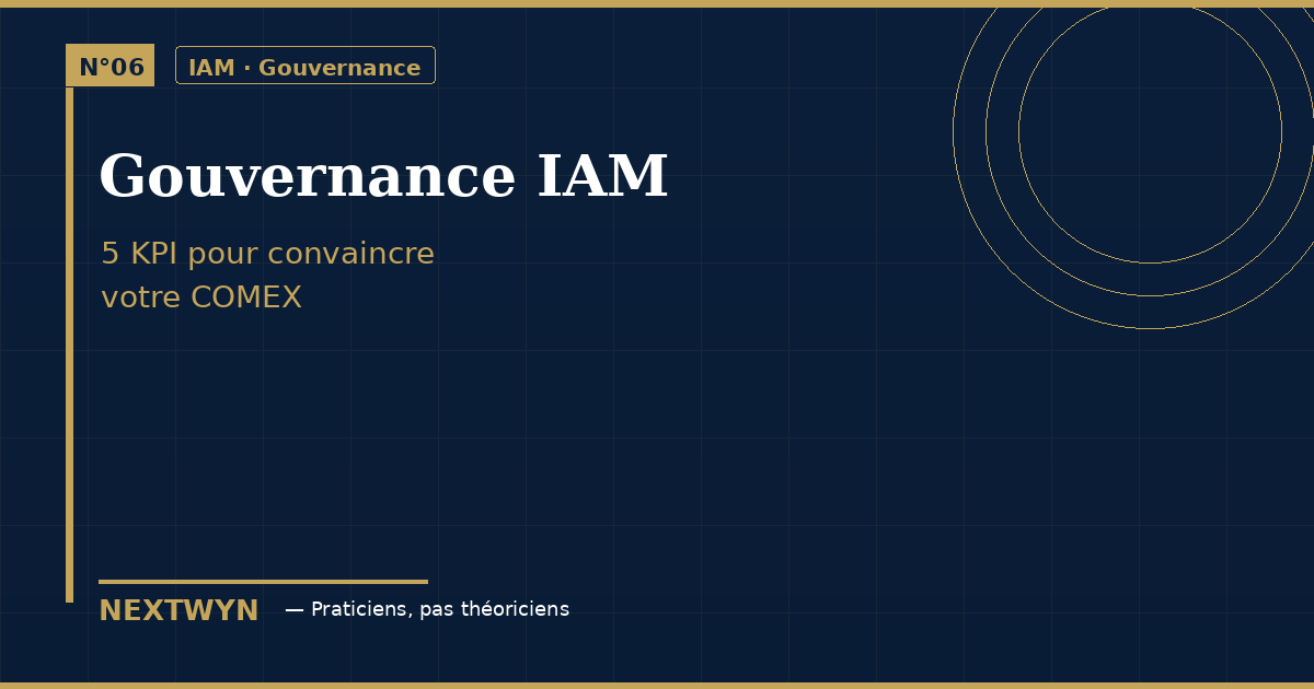 Gouvernance IAM KPI COMEX